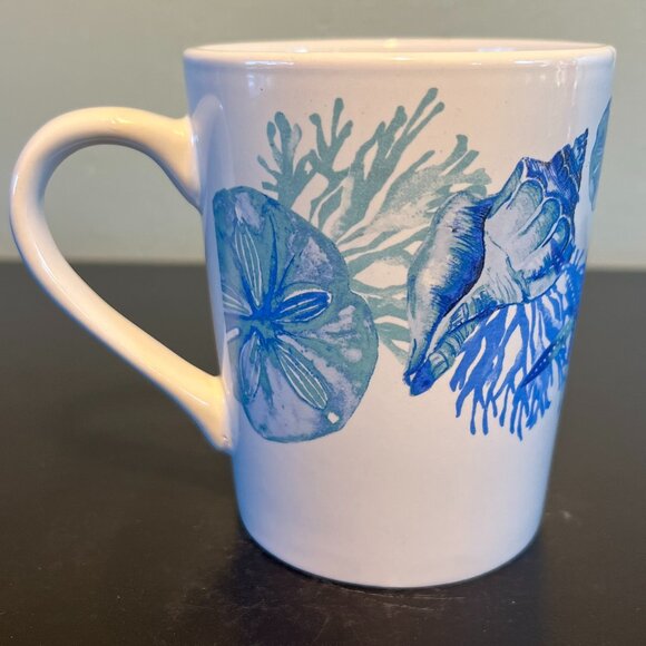 NWT Royal Norfolk SHORE LIVING Mug w/ Seashells & Starfish in Blues & Green - Picture 6 of 12